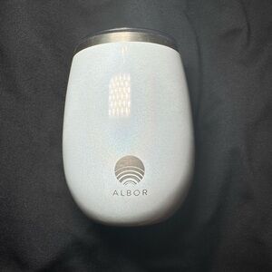 Albor White Iridescent Insulated Wine Tumbler